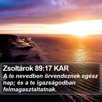 Zsoltárok 89:17 KAR Bible Verse Image