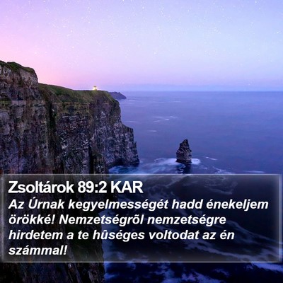 Zsoltárok 89:2 KAR Bible Verse Image