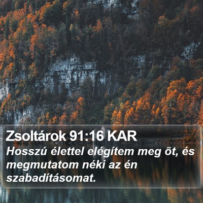 Zsoltárok 91:16 KAR Bible Verse Image