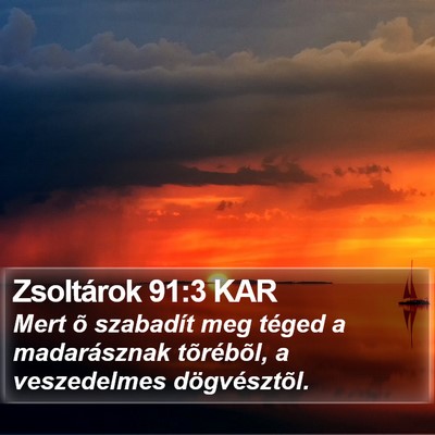 Zsoltárok 91:3 KAR Bible Verse Image