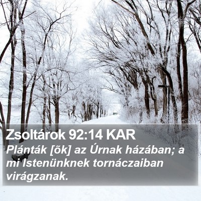 Zsoltárok 92:14 KAR Bible Verse Image