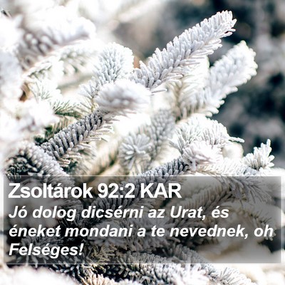 Zsoltárok 92:2 KAR Bible Verse Image