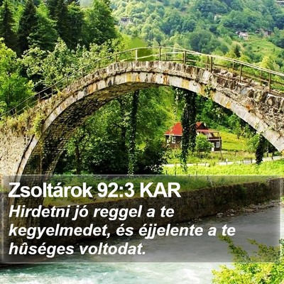 Zsoltárok 92:3 KAR Bible Verse Image