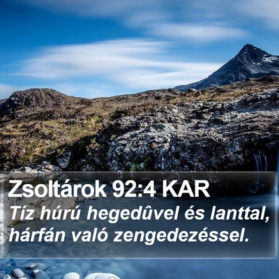Zsoltárok 92:4 KAR Bible Verse Image