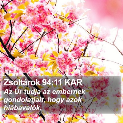 Zsoltárok 94:11 KAR Bible Verse Image