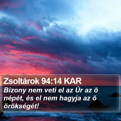 Zsoltárok 94:14 KAR Bible Verse Image