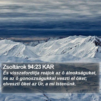 Zsoltárok 94:23 KAR Bible Verse Image