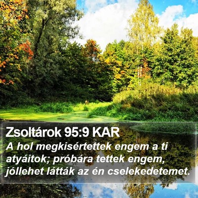 Zsoltárok 95:9 KAR Bible Verse Image