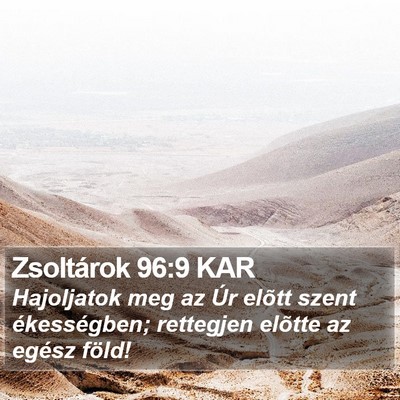 Zsoltárok 96:9 KAR Bible Verse Image