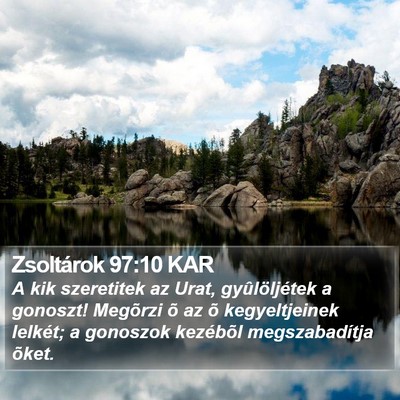 Zsoltárok 97:10 KAR Bible Verse Image