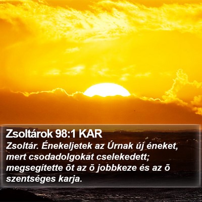 Zsoltárok 98:1 KAR Bible Verse Image