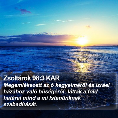 Zsoltárok 98:3 KAR Bible Verse Image