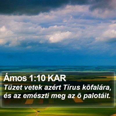 Ámos 1:10 KAR Bible Verse Image