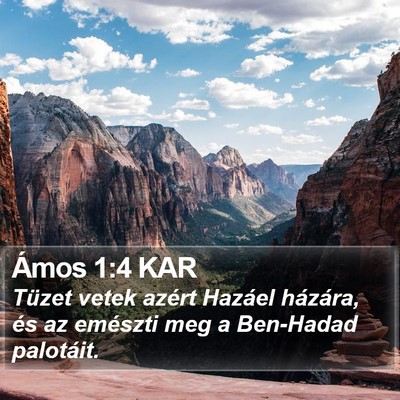 Ámos 1:4 KAR Bible Verse Image