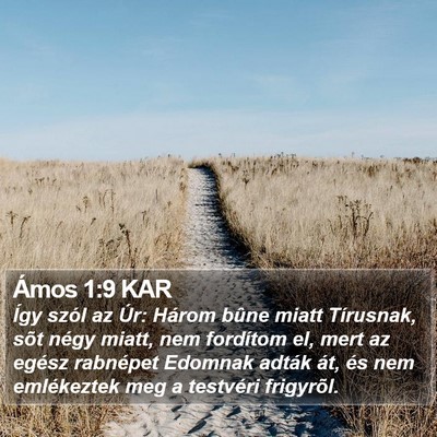 Ámos 1:9 KAR Bible Verse Image