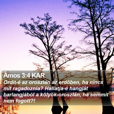 Ámos 3:4 KAR Bible Verse Image