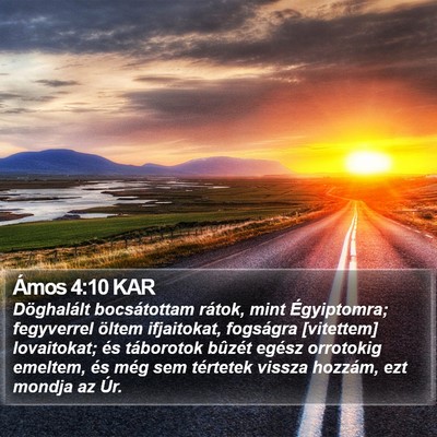 Ámos 4:10 KAR Bible Verse Image