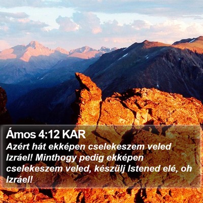 Ámos 4:12 KAR Bible Verse Image