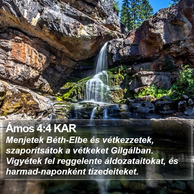 Ámos 4:4 KAR Bible Verse Image