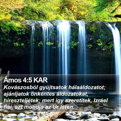 Ámos 4:5 KAR Bible Verse Image