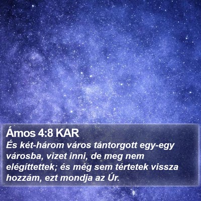 Ámos 4:8 KAR Bible Verse Image