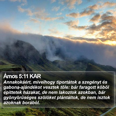 Ámos 5:11 KAR Bible Verse Image
