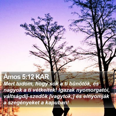 Ámos 5:12 KAR Bible Verse Image