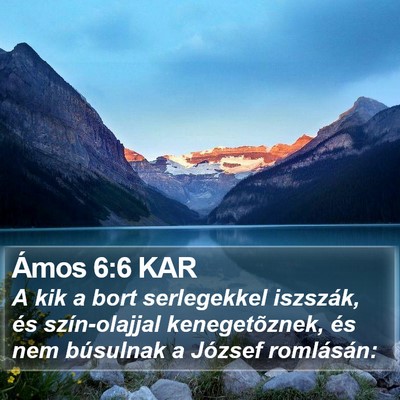 Ámos 6:6 KAR Bible Verse Image