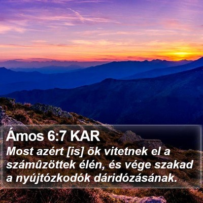 Ámos 6:7 KAR Bible Verse Image