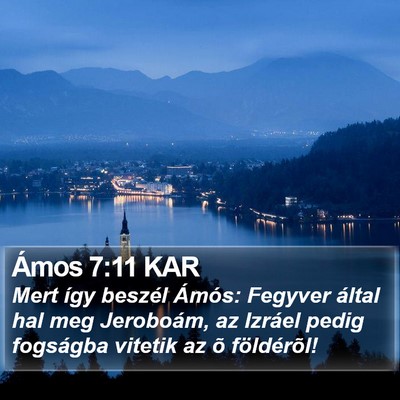 Ámos 7:11 KAR Bible Verse Image