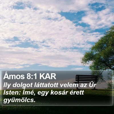 Ámos 8:1 KAR Bible Verse Image