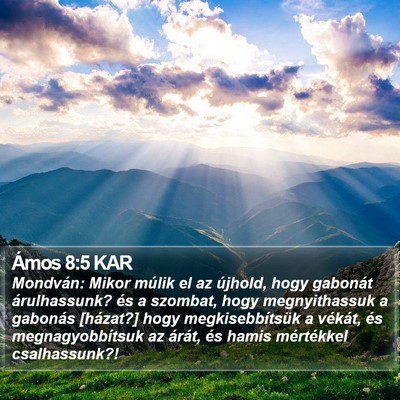 Ámos 8:5 KAR Bible Verse Image