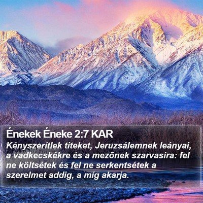 Énekek Éneke 2:7 KAR Bible Verse Image