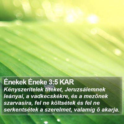 Énekek Éneke 3:5 KAR Bible Verse Image