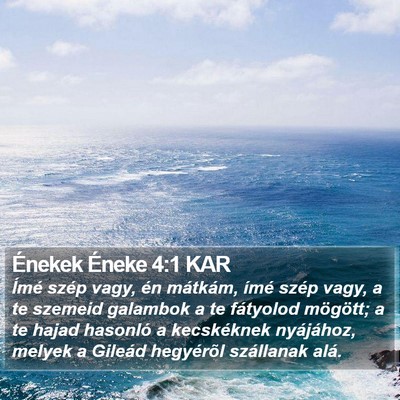 Énekek Éneke 4:1 KAR Bible Verse Image