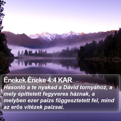 Énekek Éneke 4:4 KAR Bible Verse Image