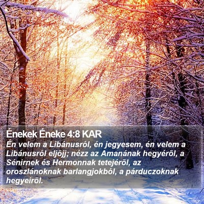 Énekek Éneke 4:8 KAR Bible Verse Image