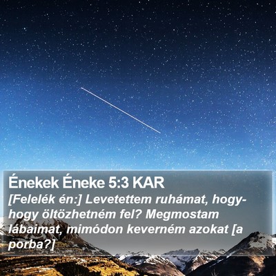 Énekek Éneke 5:3 KAR Bible Verse Image