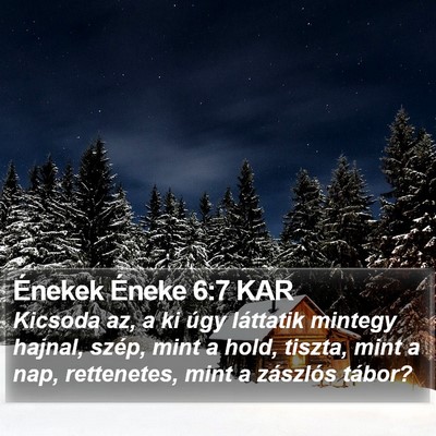 Énekek Éneke 6:7 KAR Bible Verse Image