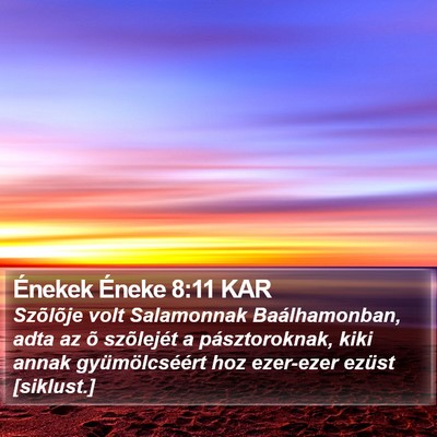Énekek Éneke 8:11 KAR Bible Verse Image