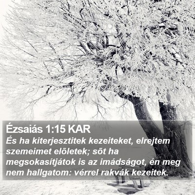 Ézsaiás 1:15 KAR Bible Verse Image