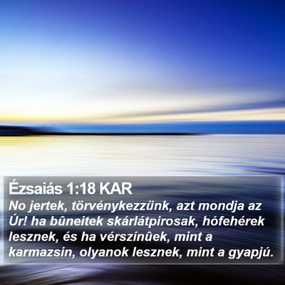 Ézsaiás 1:18 KAR Bible Verse Image