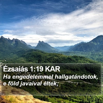 Ézsaiás 1:19 KAR Bible Verse Image