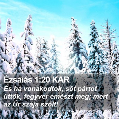 Ézsaiás 1:20 KAR Bible Verse Image