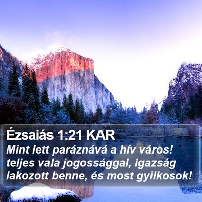 Ézsaiás 1:21 KAR Bible Verse Image
