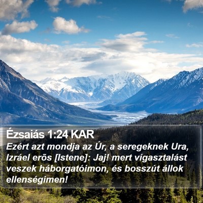 Ézsaiás 1:24 KAR Bible Verse Image