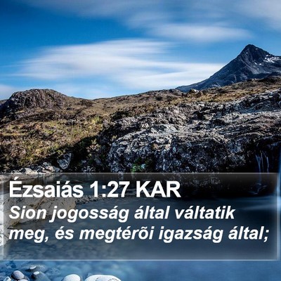 Ézsaiás 1:27 KAR Bible Verse Image