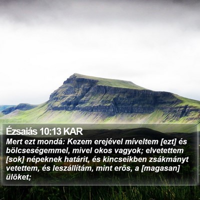 Ézsaiás 10:13 KAR Bible Verse Image