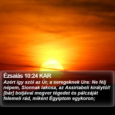Ézsaiás 10:24 KAR Bible Verse Image