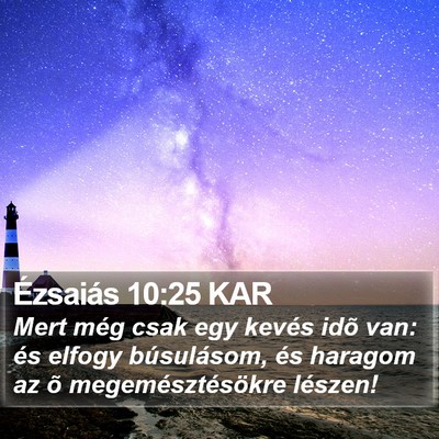 Ézsaiás 10:25 KAR Bible Verse Image
